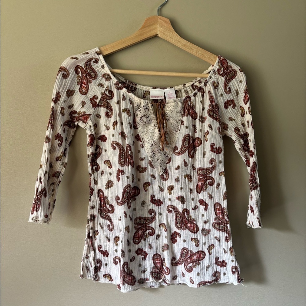 Xhilaration paisley boho top